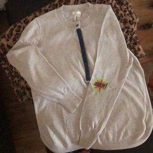 Lisa Todd Cotton/Cashmere Oversized Ouch Sweater